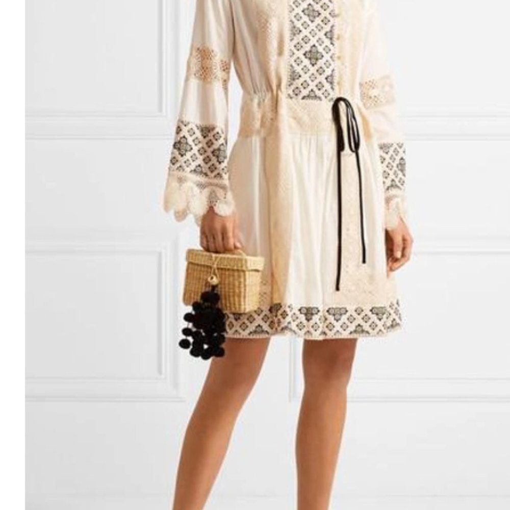 Tory Burch Carlotta Lace Trimmed Dress - Picture 3 of 6
